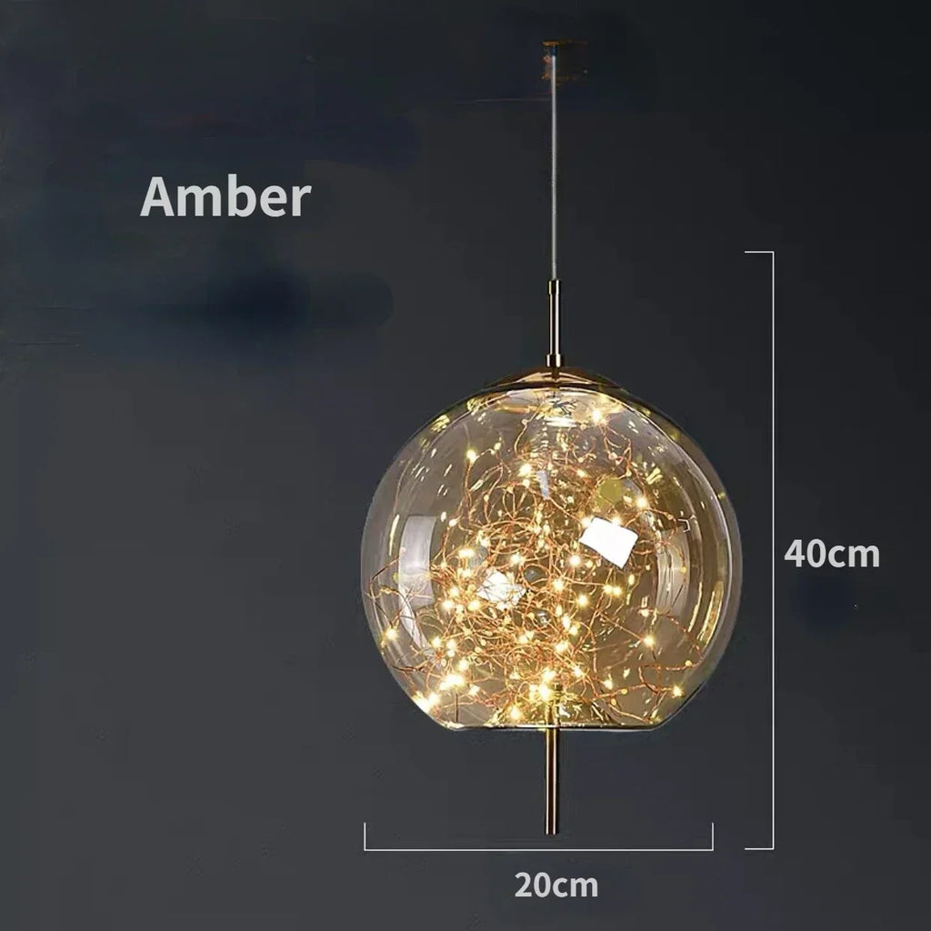 DecorBites™ مصابيح قلادة زجاجية: ثريا سقف LED عصرية لغرفة النوم والحمام