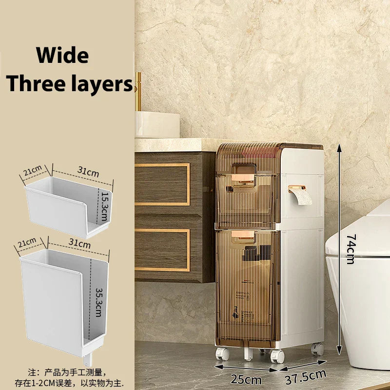 DecorBites™ Crevice Storage Rack Multi-Layer Drawer Organizer for Bathroom, Kitchen, and Car