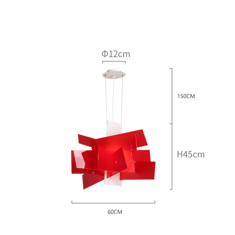 DecorBites™ Acrylic Leaf Pendant Lamps: Modern Ceiling Hanging Light for Kitchen Island & Living Room