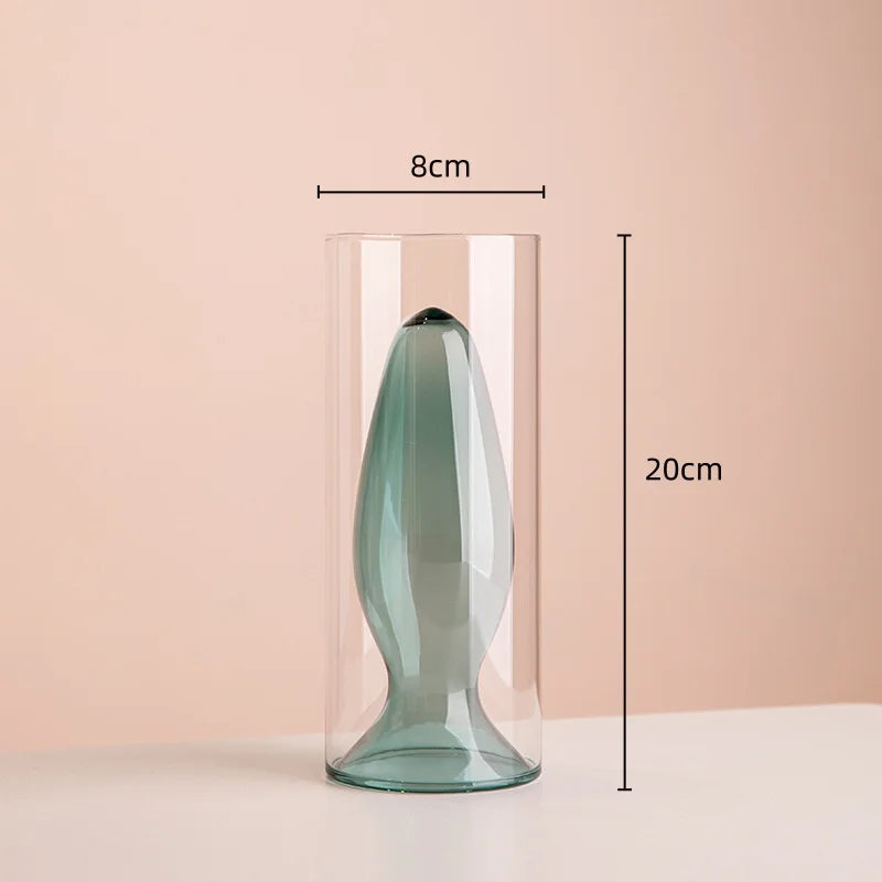DecorBites™ Double Glazing Stained Glass Vase Hydroponic Terrarium Home Decor Floral Arrangement