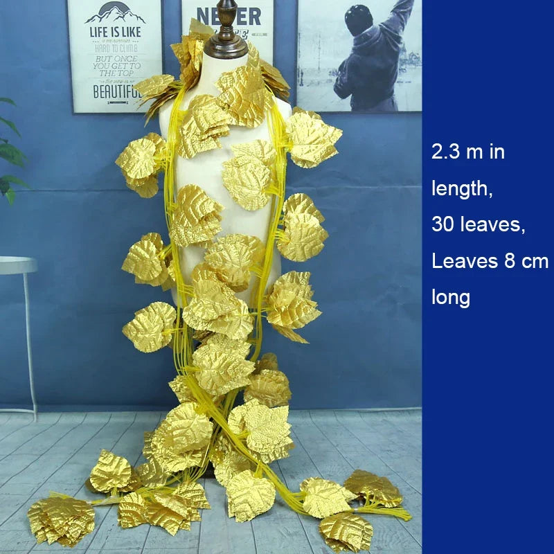 DecorBites™ 12 قطعة 2.2 متر من نبات اللبلاب الأخضر المتدلي للزينة على الحائط من النباتات الاصطناعية