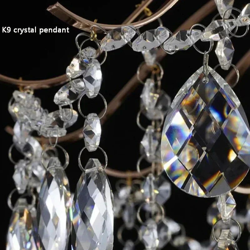 DecorBites™ Crystal LED Chandelier Ceiling Lamp Modern Living Room Bedroom Light