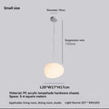 Minimalist Cobblestone White Acrylic Pendant Light