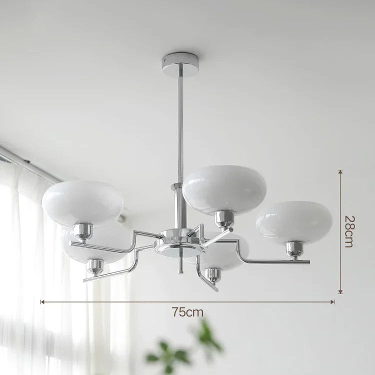 DecorBites™ Glass Ball Pendant Chandelier LED Lamp for Modern French Bedroom