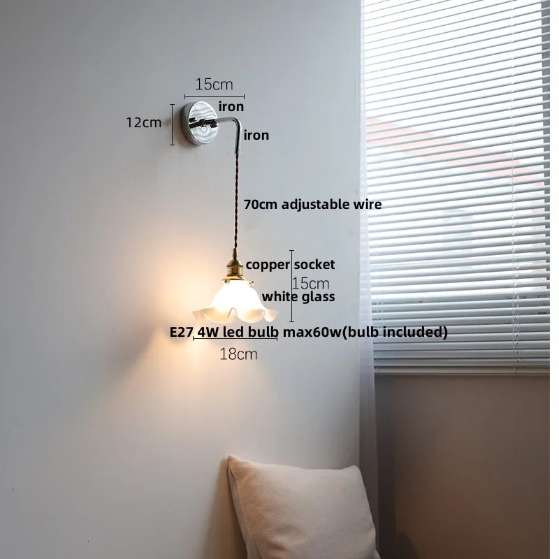 DecorBites™ Japanese Style LED Wall Sconce Pull Chain Stair Light Fixtures