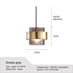 Modern Glass Pendant Light With Brass Finish