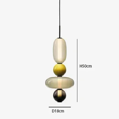 Nordic Colored Glass Pendant Light