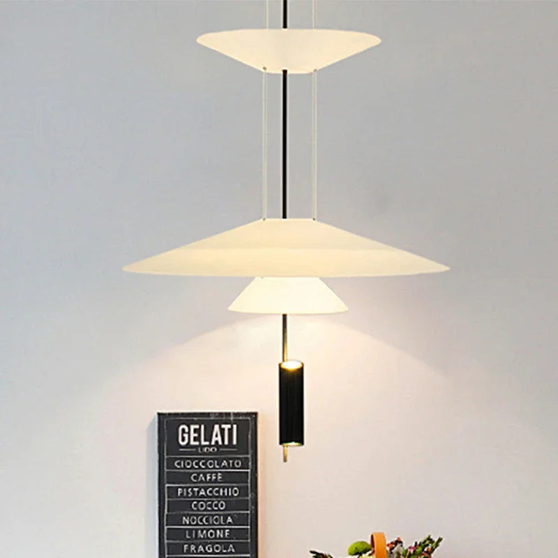 مصباح قلادة سقف أكريليك LED من DecorBites™ لإضاءة ديكور المنزل العصري