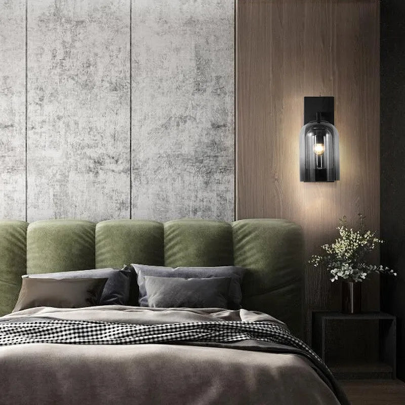 DecorBites™ Double Glass Wall Art Light - Luxury Nordic Style for Bedroom and Aisle Decor