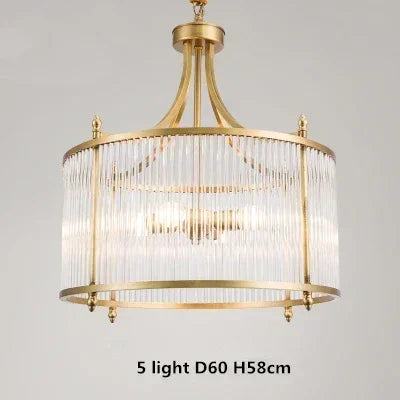مصباح سقف معلق LED من الزجاج النحاسي الذهبي من DecorBites™