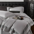 DecorBites™ Egyptian Cotton Luxury Hotel Bedding Set: Duvet, Sheet, Pillowcases