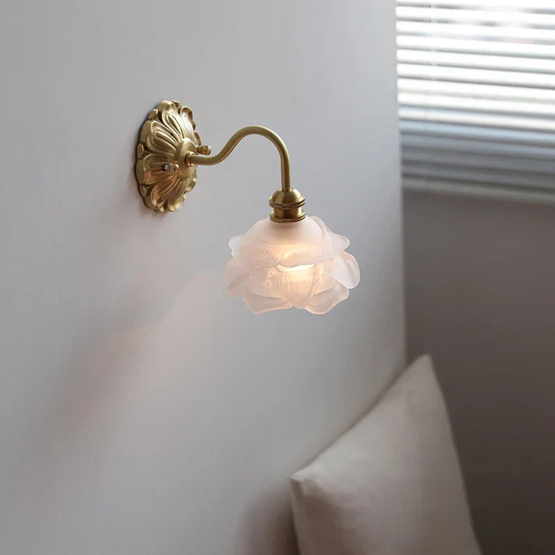 DecorBites™ Frosted Glass LED Wall Light Switch Socket Copper Lampara Pared