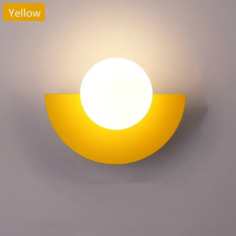 DecorBites™ Glass Ball LED Wall Lamp for Bedroom, Living Room, Study - Simple & Elegant