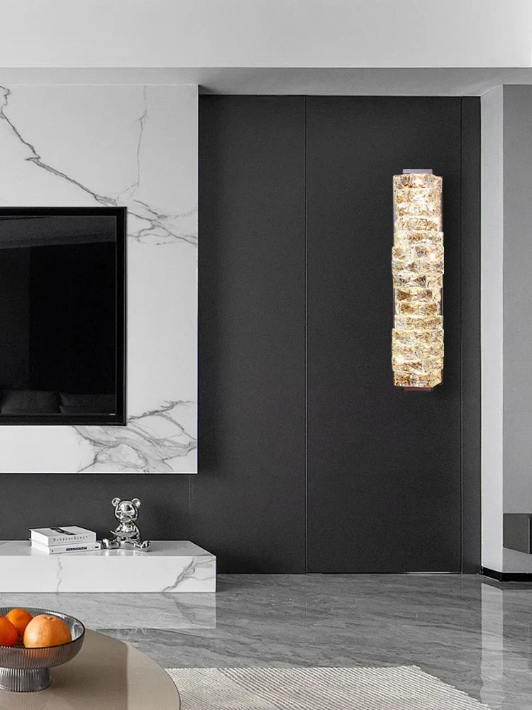 DecorBites™ Crystal Wall Sconce Lamps: Luxury Indoor Wall Lights for Modern Room Decor & Bedside Lighting.