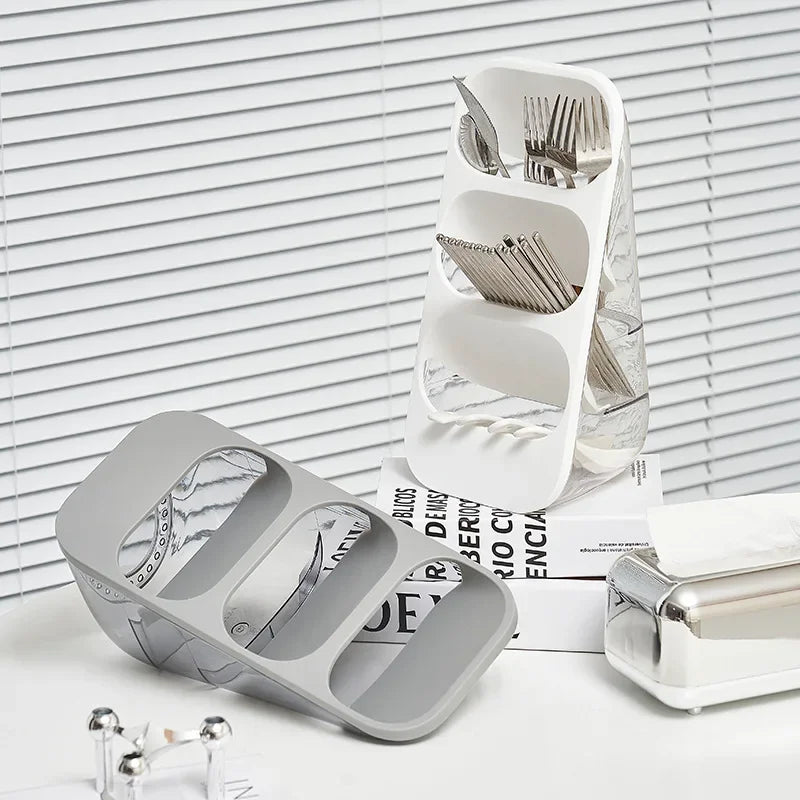 DecorBites™ 3-Tier Cutlery Rack - Kitchen Utensil Organizer