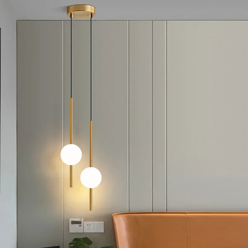 DecorBites™ Glass Ball Pendant Lights for Dining Room Bedroom Decor Lighting