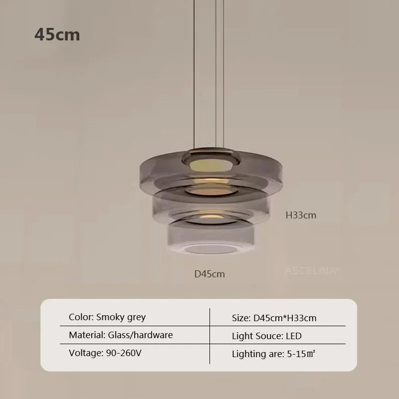 Nordic Glass Pendant Light in Green or Gray