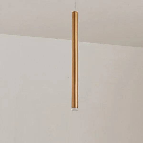 Slim Tube Aluminum Pendant Light in Brushed Nickel