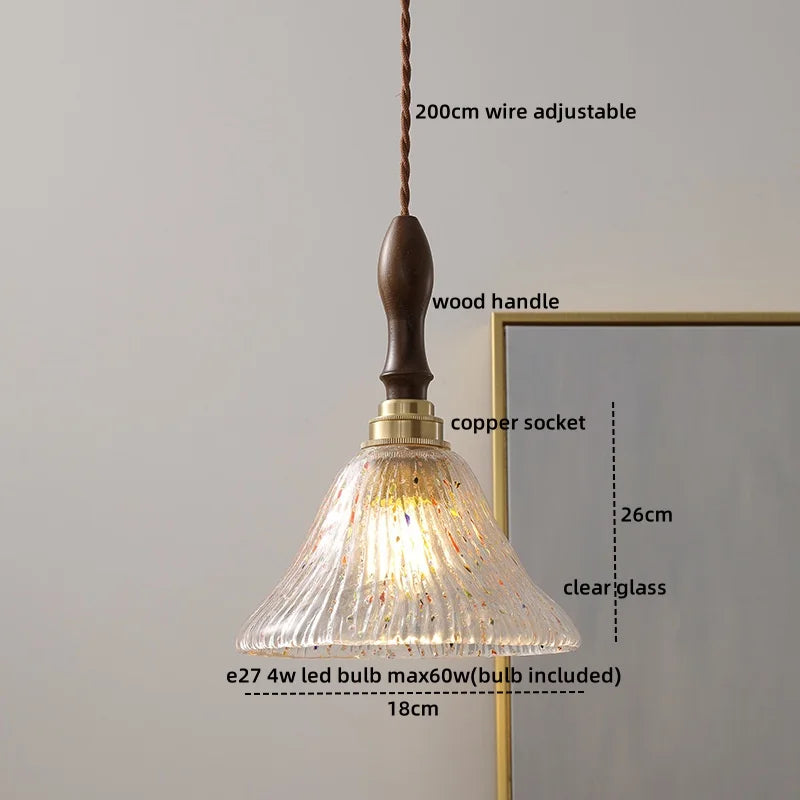DecorBites™ Glass Copper LED Pendant Lights for Modern Style Dining Kitchen Bedroom