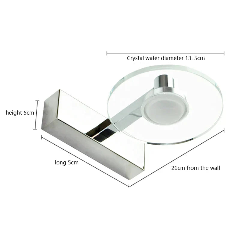DecorBites™ Acrylic Mirror Headlight Bathroom Wall Lamp LED 5W