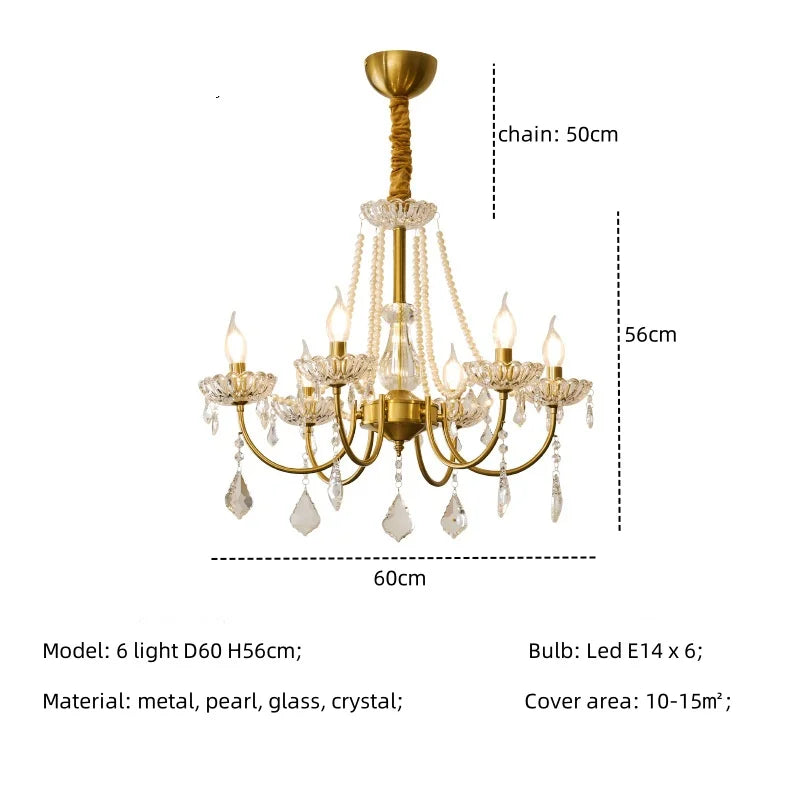 ثريا DecorBites™ الكريستالية بإضاءة LED لغرفة المعيشة، إضاءة فاخرة، مصباح معلق E14