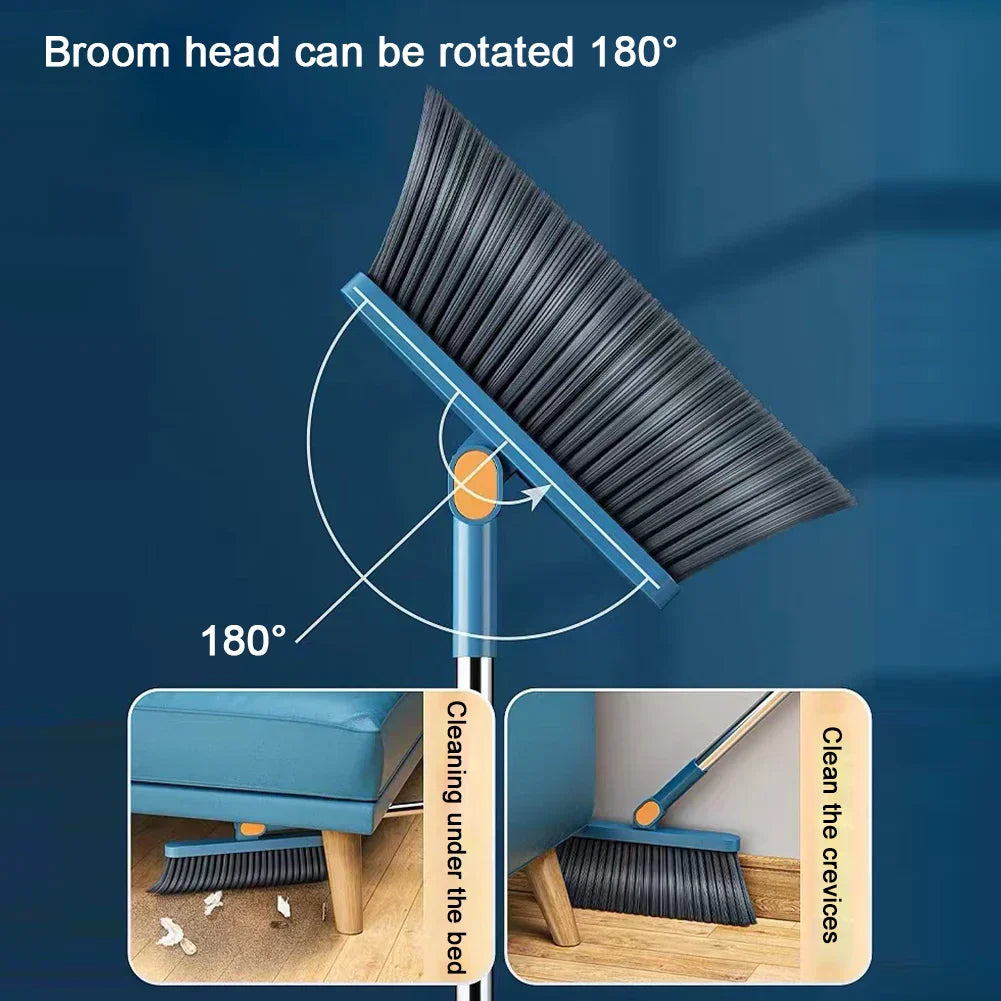 DecorBites™ Household Broom Scoop Set: Folding Dustpan, Broom & Shovel, Water Wiper, Pet Hair Grabber