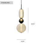 Italian Candy Glass Pendant Light in Black or White