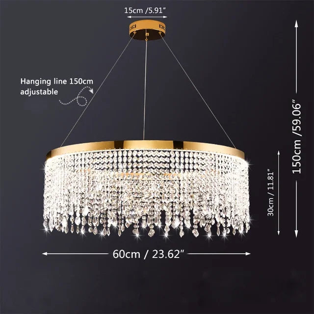DecorBites™ Crystal LED Ceiling Chandeliers for Luxury Home Decor