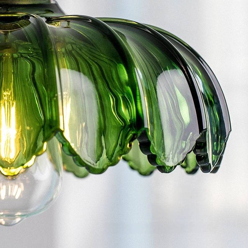 مصباح تعليق LED من الزجاج الأخضر DecorBites™ - مصباح معلق اسكندنافي حديث