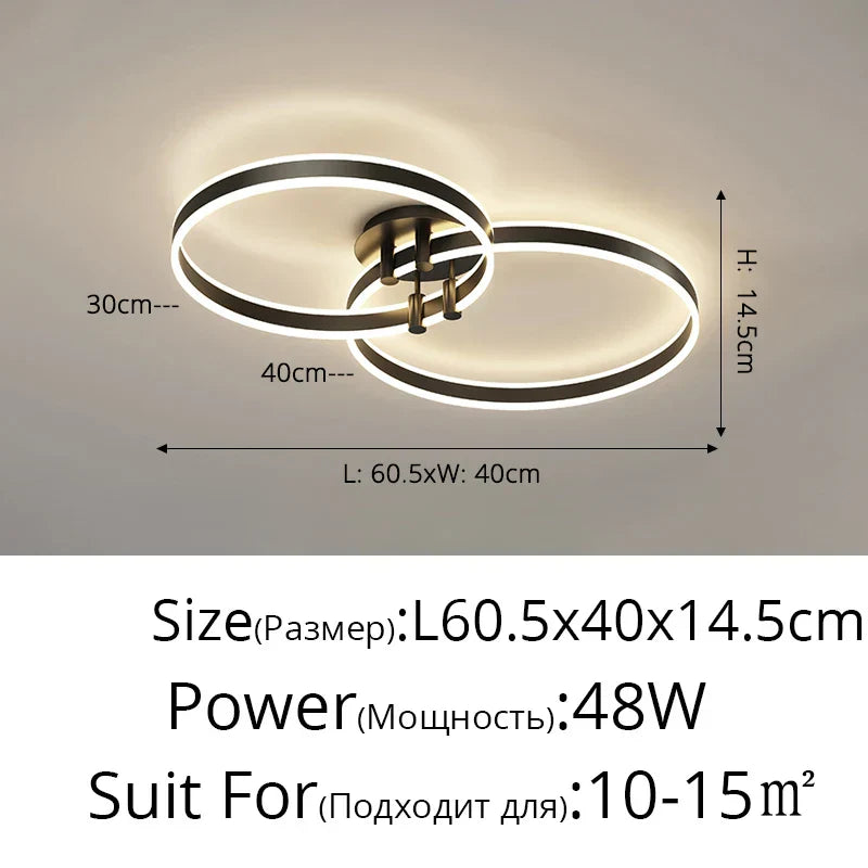 Lustres en acrylique LED DecorBites™ avec éclairage vers le haut/vers le bas pour salon, chambre et décoration intérieure