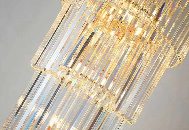 ثريا قلادة LED كريستالية من DecorBites™ لديكور المنزل العصري.