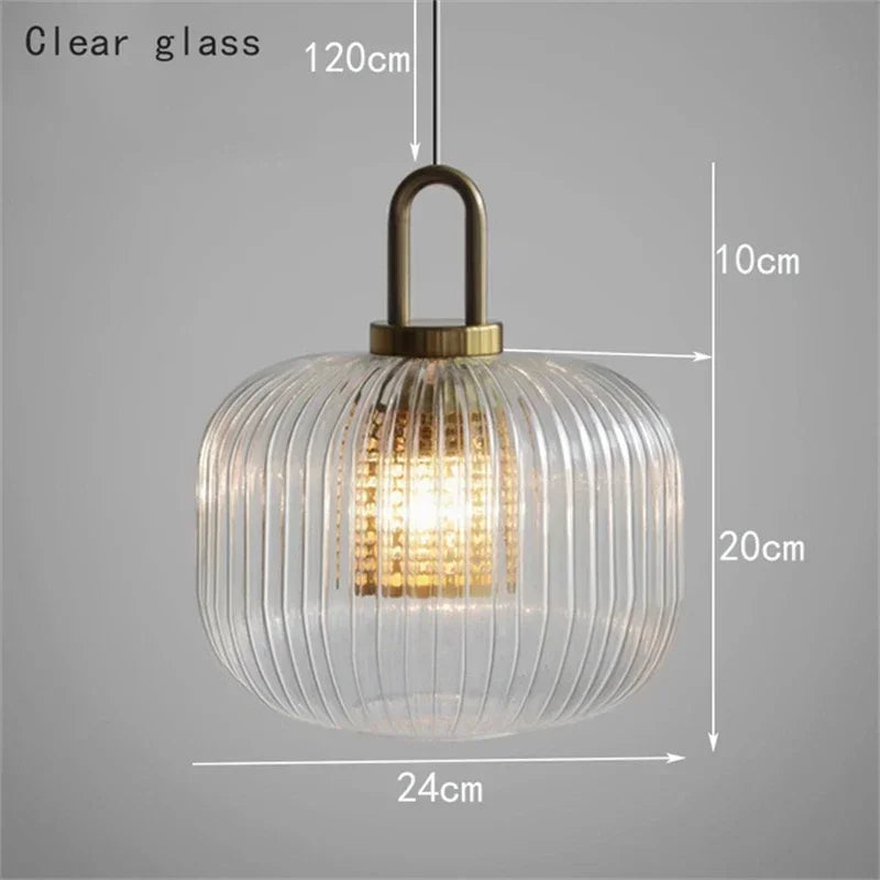 فوانيس زجاجية معلقة بخطوط إضاءة LED من DecorBites™ لديكور منزلي أنيق داخلي
