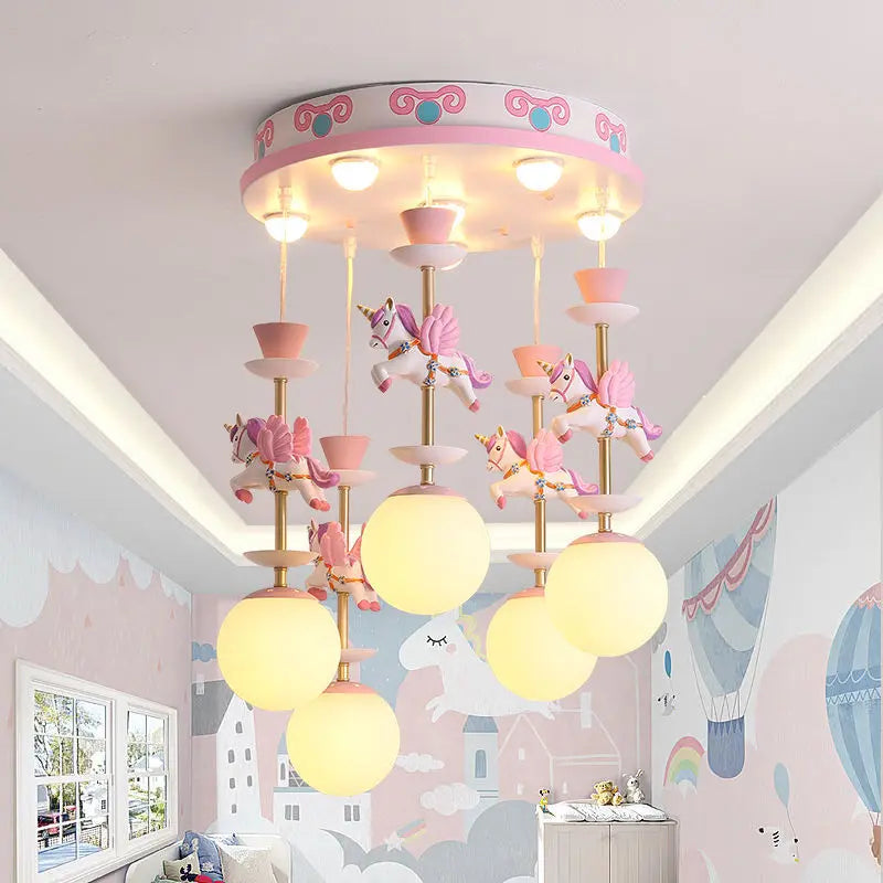 DecorBites™ Kids' LED Chandelier for Girls' Bedroom - Modern Ceiling Pendant Light