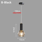 Nordic Modern Crystal Accent Pendant Light