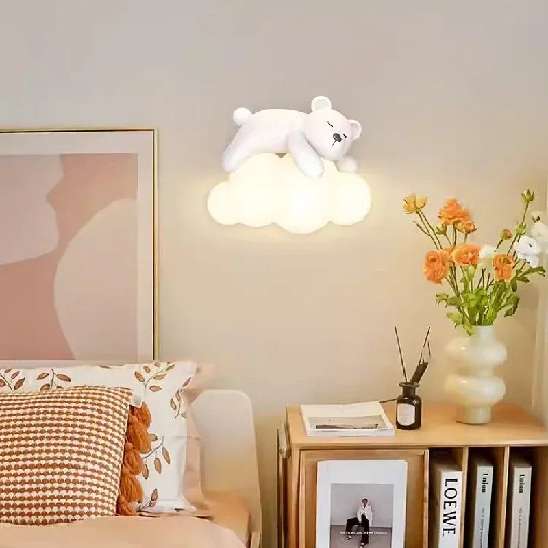 أضواء حائط على شكل دب LED للأطفال من DecorBites™ - مصابيح عصرية لغرف نوم الأميرات والأولاد والبنات