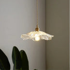 Retro Floral Glass Pendant Light