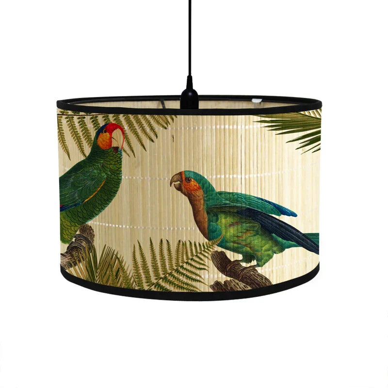 DecorBites™ Bamboo Pendant Light: Retro Chandelier for Home Cafe Bar Decor