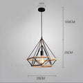 Nordic Diamond Metal Pendant Light in Stainless Steel