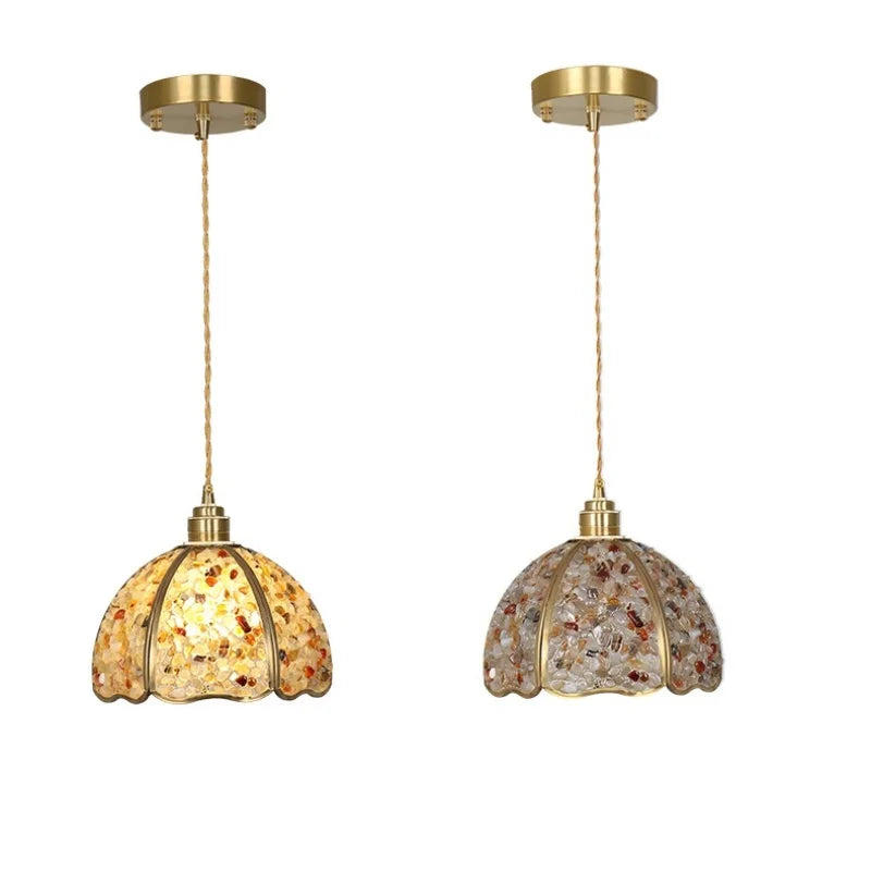 DecorBites™ Crystal Glass LED Pendant Light Fixture for Kitchen Dining Room Bar Luxury Art Decor