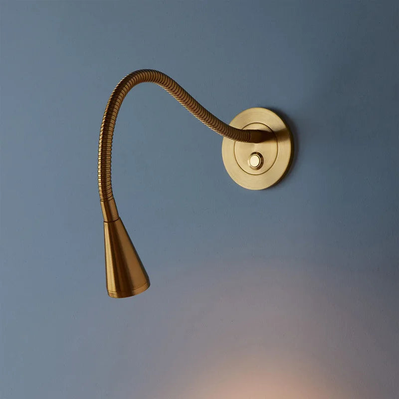 DecorBites™ Aluminum LED Gooseneck Wall Sconce for Bedroom Spotlight Reading Light