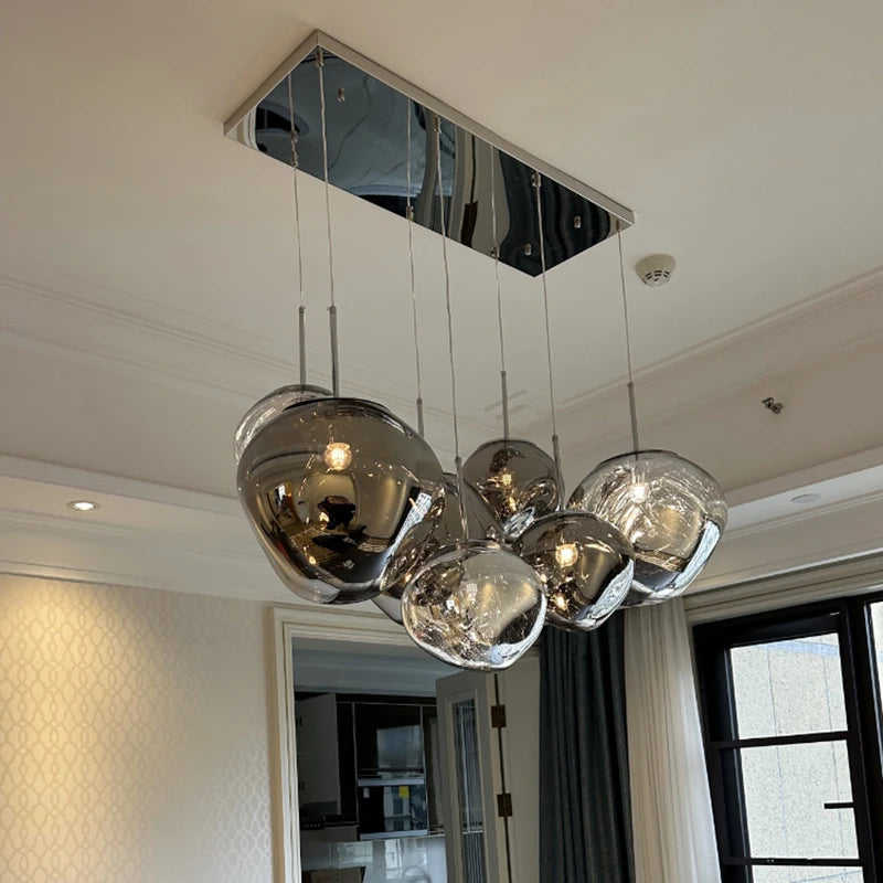 Nordic Lava Pendant Light in Plated PVC Finish