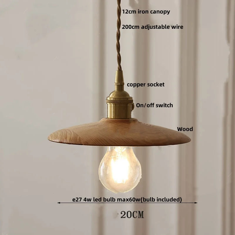 مصباح معلق زجاجي LED من DecorBites™ بقاعدة نحاسية لديكور غرفة المعيشة والطعام