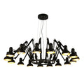 DecorBites™ Industrial LED Pendant Light Spider Iron Hanging Chandelier Fixtures