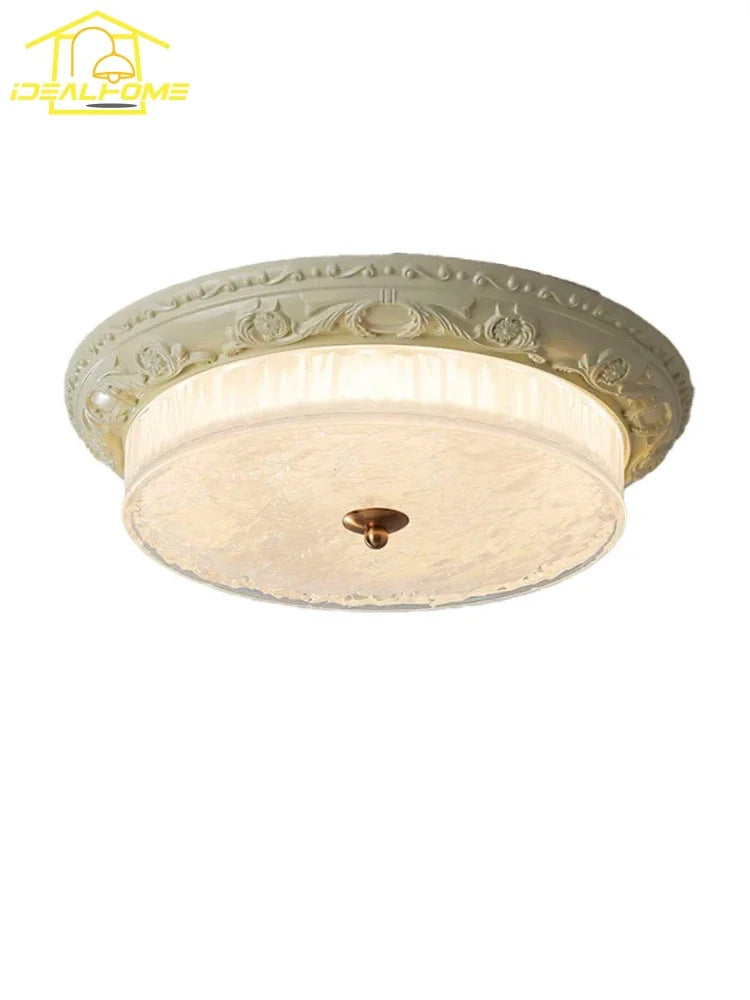 DecorBites™ Cream Wind LED Iron Glass Ceiling Light - Retro Design, Bauhaus Style