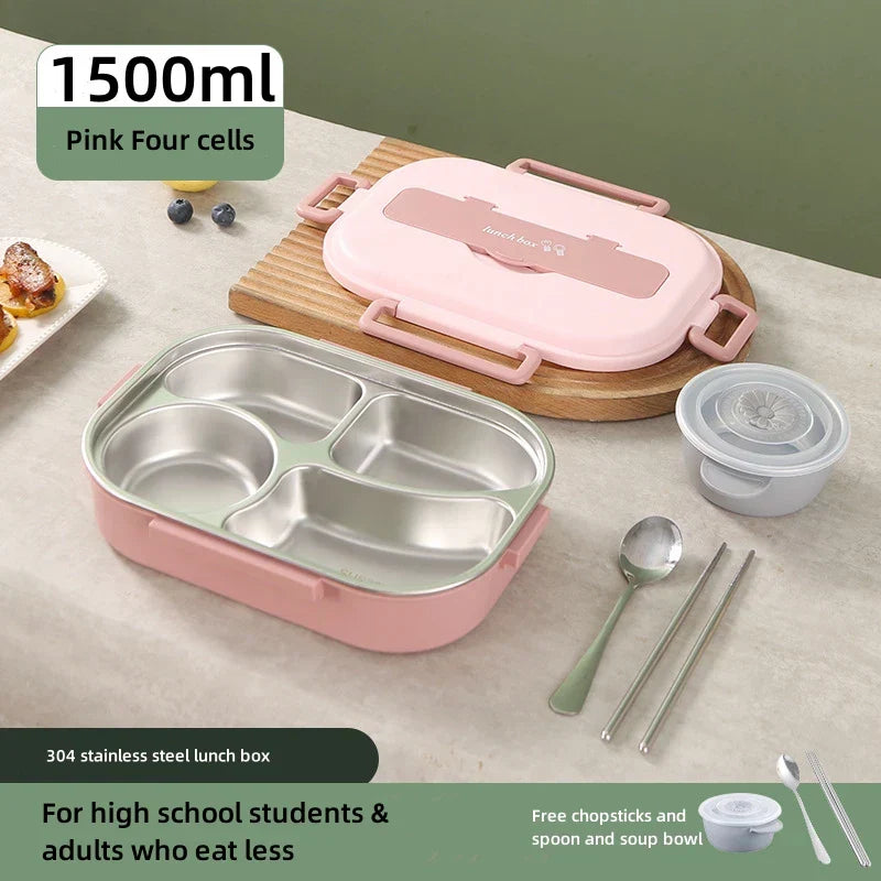 DecorBites™ Insulated Bento Lunch Box Set with Cutlery, Portable Food Storage