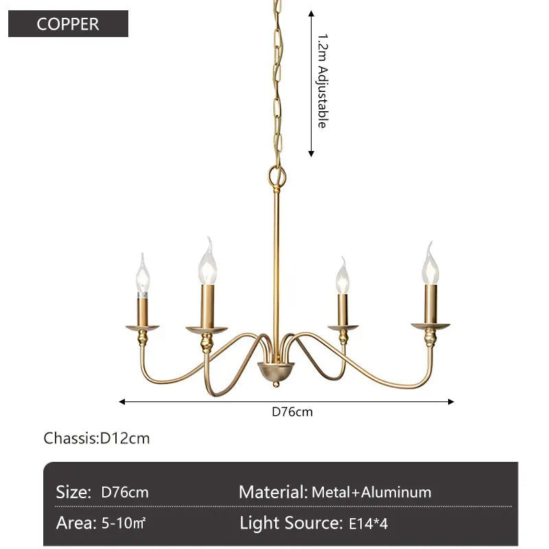 Vintage Black and Gold Metal Pendant Light