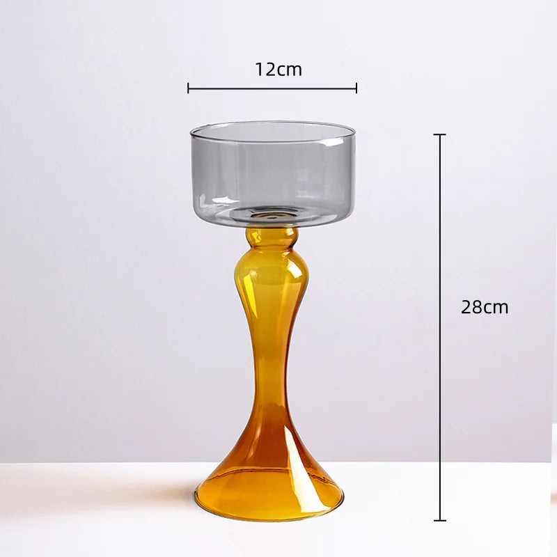 DecorBites™ Geometric Glass Vase Candle Holder Flowerpot Terrarium Home Decor Accessories