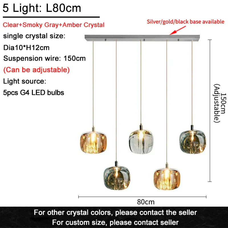 ثريا سقف كريستال LED من DecorBites™ لغرفة المعيشة وغرفة النوم وغرفة الطعام والمطبخ