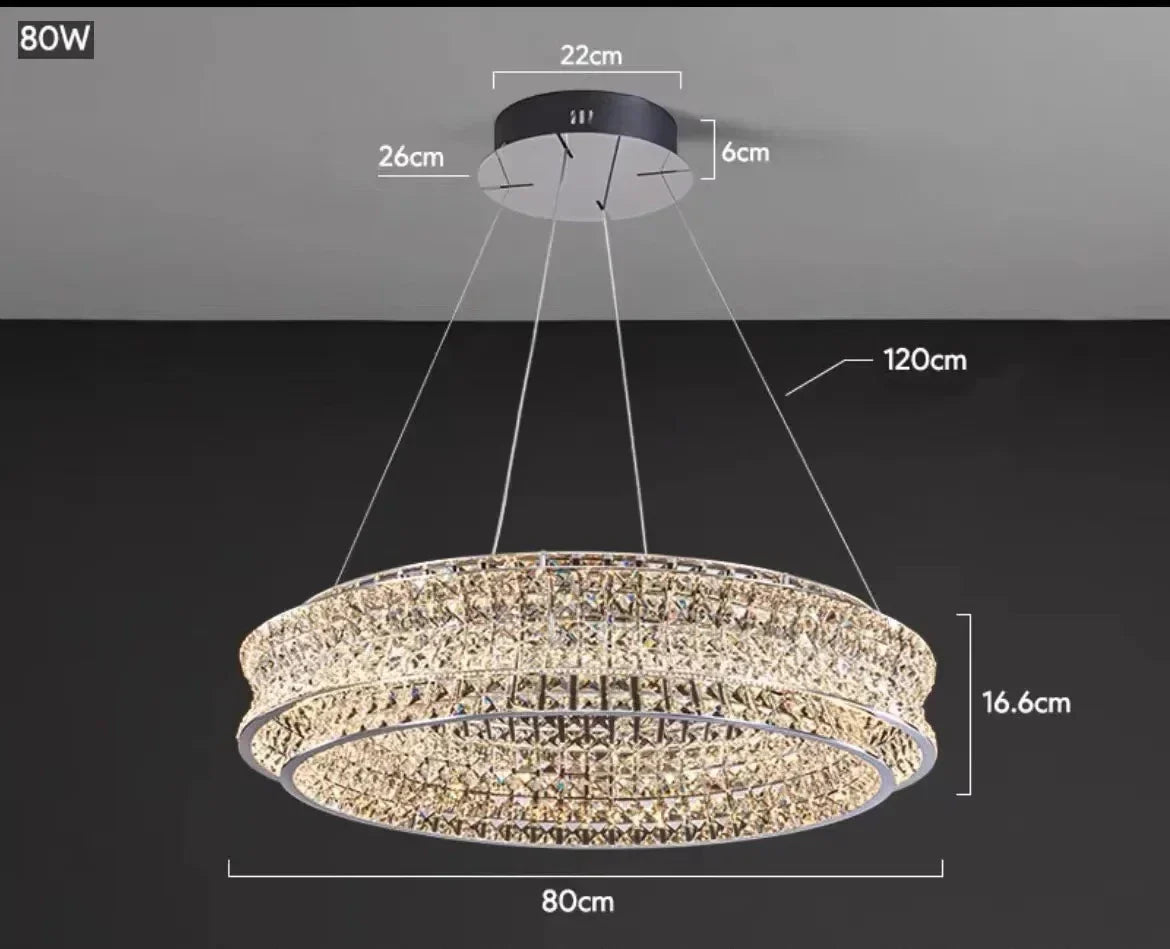 Lustre de luxe en cristal K9 DecorBites™ pour restaurant, bar, hôtel, lampes LED