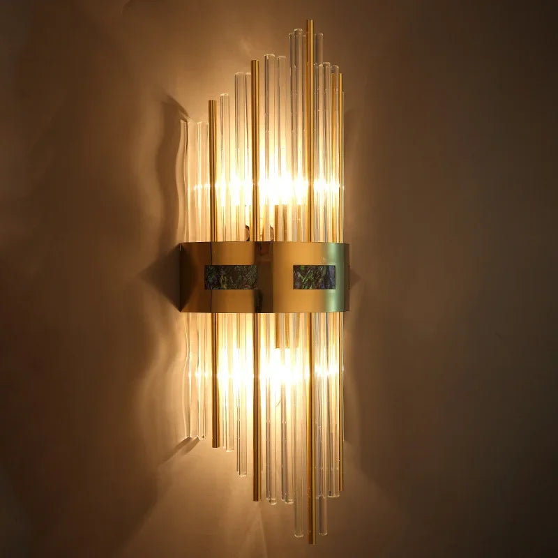 DecorBites™ Crystal LED Wall Lamp for Dining Living Room Restroom Stair Bedside Luxury Sconce